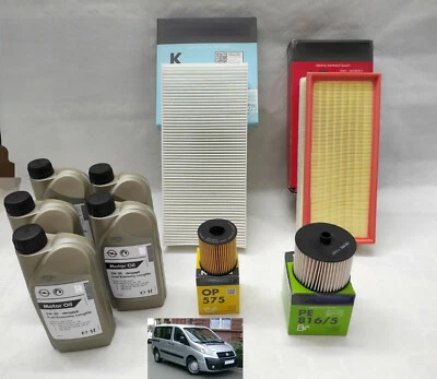 KIT TAGLIANDO FIAT SCUDO 270 (07>) 2.0 MULTIJET 5L OLIO 5W30 o 5W40 + 4 FILTRI - Image 1 of 4