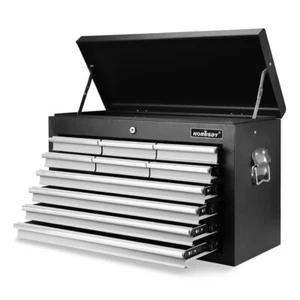Lockable 10 Drawers Tool Box Chest Toolbox Cabinet Garage Workshop Storage Grey - Picture 1 of 11