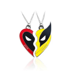 2pcs Deadpool Heroes Necklace Best Friend Friendship Gifts For Boys and Girls - Picture 1 of 6