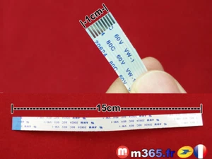 NAPPE 9 pins universel nappe standard 15cm*1cm Connecteurs opposées face - Imagen 1 de 1