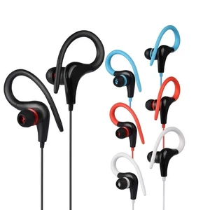 Corded Ear Hook Headphones Earbuds Bass Running/Jogging Wire 3.5mm for iPod/Zune - Picture 1 of 13