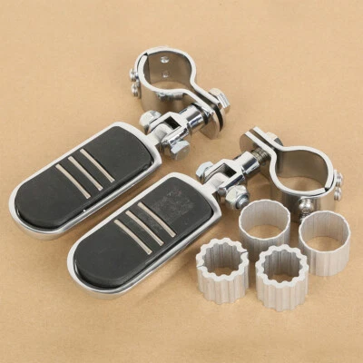 1"" 1 1/4"" 1 3/8"" estriberas ajustables reposapiés montaje apto para Harley Road Glide Foto 1 de 4