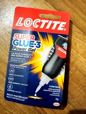 SUPER GLUE 3 LOCTITE POWER GEL COLLE EXTRA-FORTE MULTI-MATÉRIAL UNIVERSELLE 3G