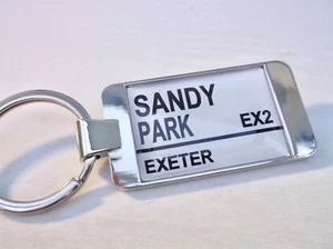 EXETER CHIEFS STADIUM BADGE STREET ROAD SIGN KEY FOB KEYFOB KEYRING GIFT - Picture 1 of 1