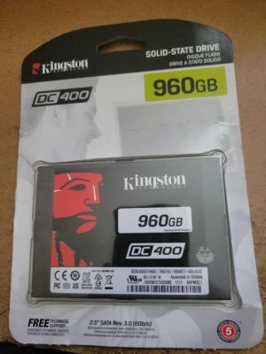 Kingston DC400 960GB 2.5” Enterprise Grade Solid State Drive SEDC400S37/960G NEW - Image 1 of 2