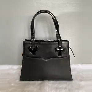 Bolso de hombro Christian Lacroix raro vintage de cuero negro - Imagen 1 de 12