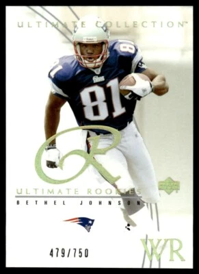 2003 Upper Deck Ultimate Collection Bethel Johnson Rookie 479/750 New England - Image 1 of 2
