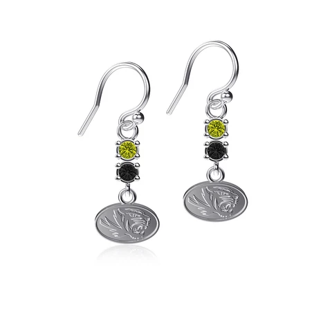 Dayna Designs Missouri Tigers Dangle Crystal Earrings Cover