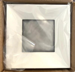 Element Tech Lighting 2” Square Flangeless Lensed Shower Trim White E2SLB-HW - Picture 1 of 1