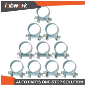 Labwork Fuel Injection Hose Clamp / Auto Fuel Clip Pipe Clamps 10 Pack 19/32Inch - Picture 1 of 19