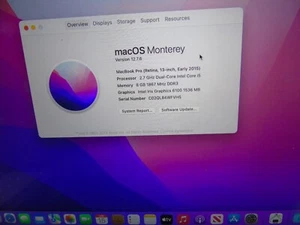 Apple MacBook Pro 13" A1502 2015 Logic Board i5 2.7GHz 8GB SKU 2018 F3 - Picture 1 of 1