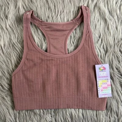 Sujetador Bralette Inalámbrico Fruit Of The Loom Para Mujer Talla XS Acanalado Espalda Corredora Foto 1 de 4