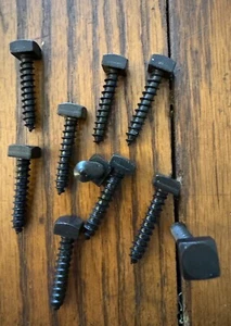 Lag Bolt Antique Square Head Plain Black Oxide 3/16 X 1” 10 Pk Free Shipping - Picture 1 of 3