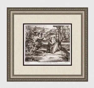 Bonito grabado de logias vaticanas RAFAEL 1649 "La zarza ardiente" firmado enmarcado certificado de autenticidad - Imagen 1 de 4