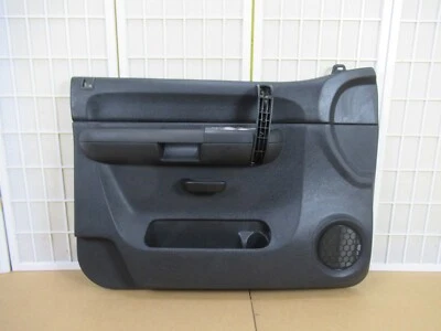 07 08 09 Chevy Silverado GMC Sierra BLACK Left Front Interior Door Panel Trim - Imagem 1 de 4