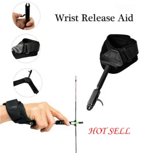 Compound Bow Wrist Release Aids Strap Thumb Trigger Adjustable Archery Caliper - Picture 1 of 6
