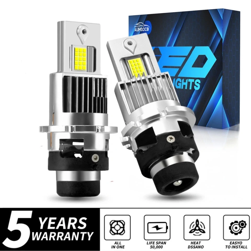 适用于沃尔沃 C30 C70 S40 V50 LED 车头灯套件灯泡 10000W 100000LM D2S D2R 白色 — 第 1/4 张图片