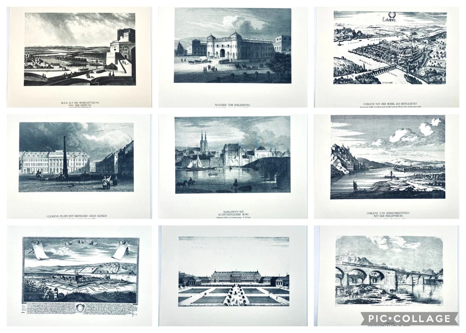 Koblenz / Coblenz, alte Stiche aus dem Mittelrhein-Museum (Deinhard Edition) - Bild 1 von 4