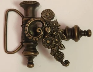 Vintage massive Messing Pfeife Gürtelschnalle - Bild 1 von 5