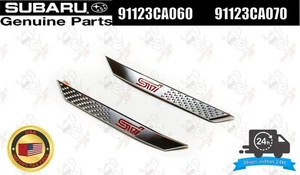 SUBARU Genuine BRZ STI SIDE FENDER SILVER EMBLEM GARNISH Right ＆ Left SET OEM - Picture 1 of 13