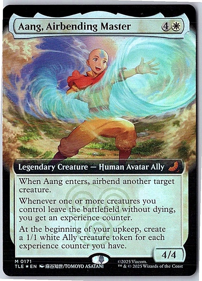 Aang, Airbending Master (Extended Art) M Avatar: Eternal-Legal NM FOIL - Image 1 of 1
