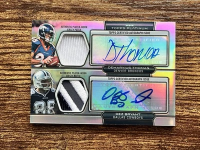 DEMARYIUS THOMAS DEZ BRYANT 2010 TOPPS PLATINUM ROOKIE PATCH AUTO /25 GRAIL! - Image 1 of 2