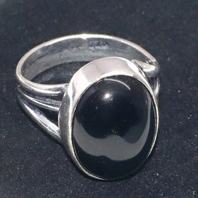 Black Onyx 925 Silver Plated Gemstone Handmade Ring US 7 Modern Gifts GW - Image 1 of 3