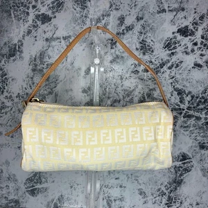 Auténtico bolso FENDI Zucchino lona Zucca cuero 7N0016 - Imagen 1 de 17