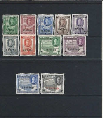 SOMALILANDIA 1951 NUEVA MONEDA CONJUNTO DE ONCE COMO NUEVA SG 125/135 CAT £55 Foto 1 de 2