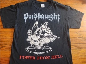 Camisa de concierto de colección Onslaught Power From Hell grande Thrash Metal Slayer  - Imagen 1 de 7
