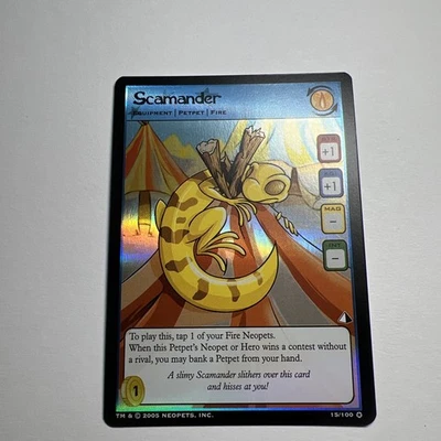 Neopets TCG Scamander Holo Foil The Lost Desert 15/100 Ultra Rare NM 2005 - Image 1 of 4