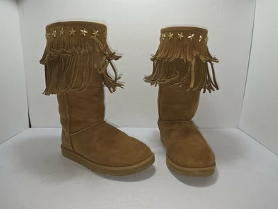 Botas UGG x Jimmy Choo Gamuza Flecos Estrella Tachonadas Marrón Para Mujer Talla 6 Foto 1 de 4