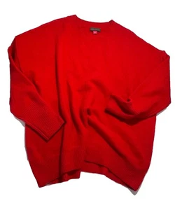 Vince Camuto Oversized Sweater Womens Small Red Acrylic Cozy Knit BB - Picture 1 of 6