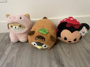 Disney Minnie Mouse Tsum Tsum Plush 10" Takashoji Shiba In Pink Octopus Round 1 - Picture 1 of 6