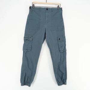 Wondery Isabel Pants Womens Medium Blue Cargo Jogger Utility Stretch Hiking - Picture 1 of 9
