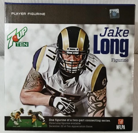JAKE LONG #77 St. Louis Rams Figure NFL NFLPA FOOTBALL 7up 4.25" With Box Cover