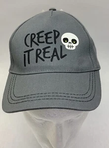  Kids Ball Cap - Grey - Halloween "Creep It Real" Size 4-6 - NWT - Picture 1 of 4
