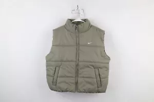 Nike Therma Fit Womens L Travis Scott Mini Swoosh Sleeveless Puffer Vest Jacket - Picture 1 of 14