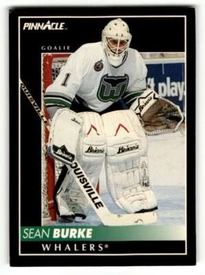 1992 Pinnacle #295 Sean Burke    Whalers Hockey Cards EX/NM ID:57769 - Image 1 of 2