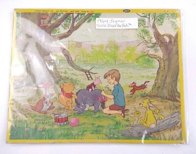 1964 Walt Disney's Winnie The Pooh Jaymar Marco Bandeja Rompecabezas Eeyore Piglet Foto 1 de 4