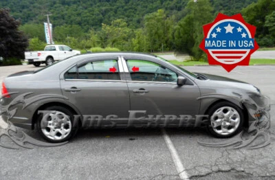 2006-2012 Ford Fusion/Lincoln MKZ Chrome 4Pc Pillar Post Trim Door Cover - Image 1 of 3