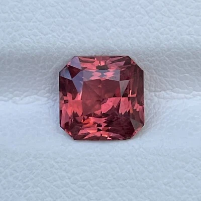 2.62 Cts Certified Natural Malaya Garnet Asscher Cut Gemstone for Jewelry Making - Image 1 of 4