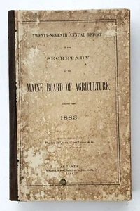 1883 27th Annual Report of the Maine Board of Agriculture - Picture 1 of 6
