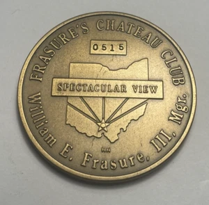 Frasure's Chateau Club Lucasville, Ohio Members Private Dining Club TOKEN - Picture 1 of 7
