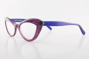 Rare Authentic Caroline Abram SATYR 24 49mm Purple Blue Cat Eye Glasses France - Picture 1 of 6