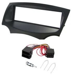 SINGLE DIN BLACK FACIA PANEL KIT ISO LOOM LEAD KEYS AERIAL ADPATER FOR FORD KA - Picture 1 of 2