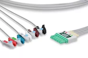 Original Dräger Draeger 5 Lead ECG Cable Single-pin AHA 1/1.5m Ref. MP03404 - Picture 1 of 9