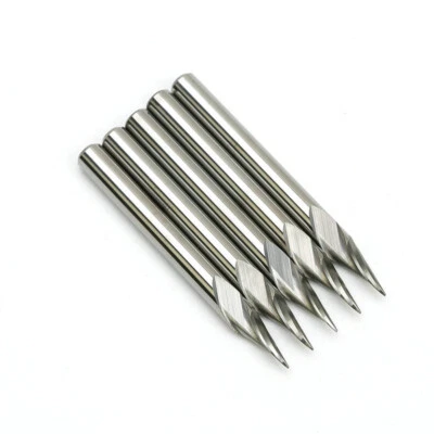 3.175mm 30 Degree 0.1mm V Groove 1 Flute Spiral Carbide Engraving Bits for Metal - Image 1 of 2