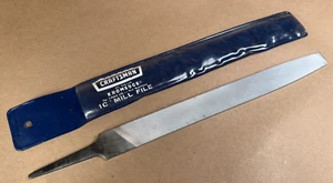 VINTAGE Craftsman 10" Mill File Kromedge Bastard Cut 9-31295 in Pouch -FREE SHIP - Picture 1 of 18