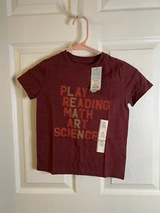 Cat & Jack Red Graphic Short Sleeve T- Shirt Size XS 4/5 NWT - Picture 1 of 6